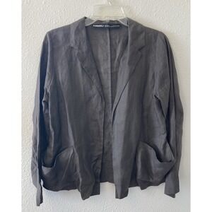 Rundholz Black Label Women's Jacket Size Sm Bamboo Gray Lightweight Lagenlook